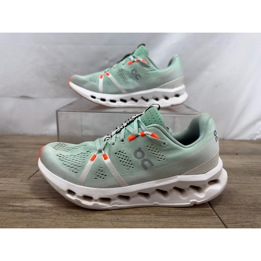 On Cloudsurfer Glacier Flame Mint Green Running Shoes 3WD10441071 Womens 9 - Picture 2 of 9